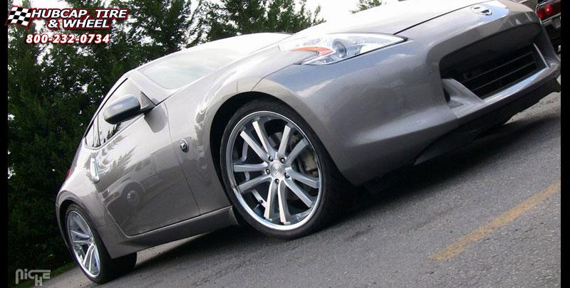 vehicle gallery/nissan 370z niche concourse m885 20x85  Matte Black/Chrome Stainless wheels and rims